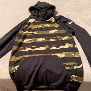Camo Black and Green Nike Hoodie